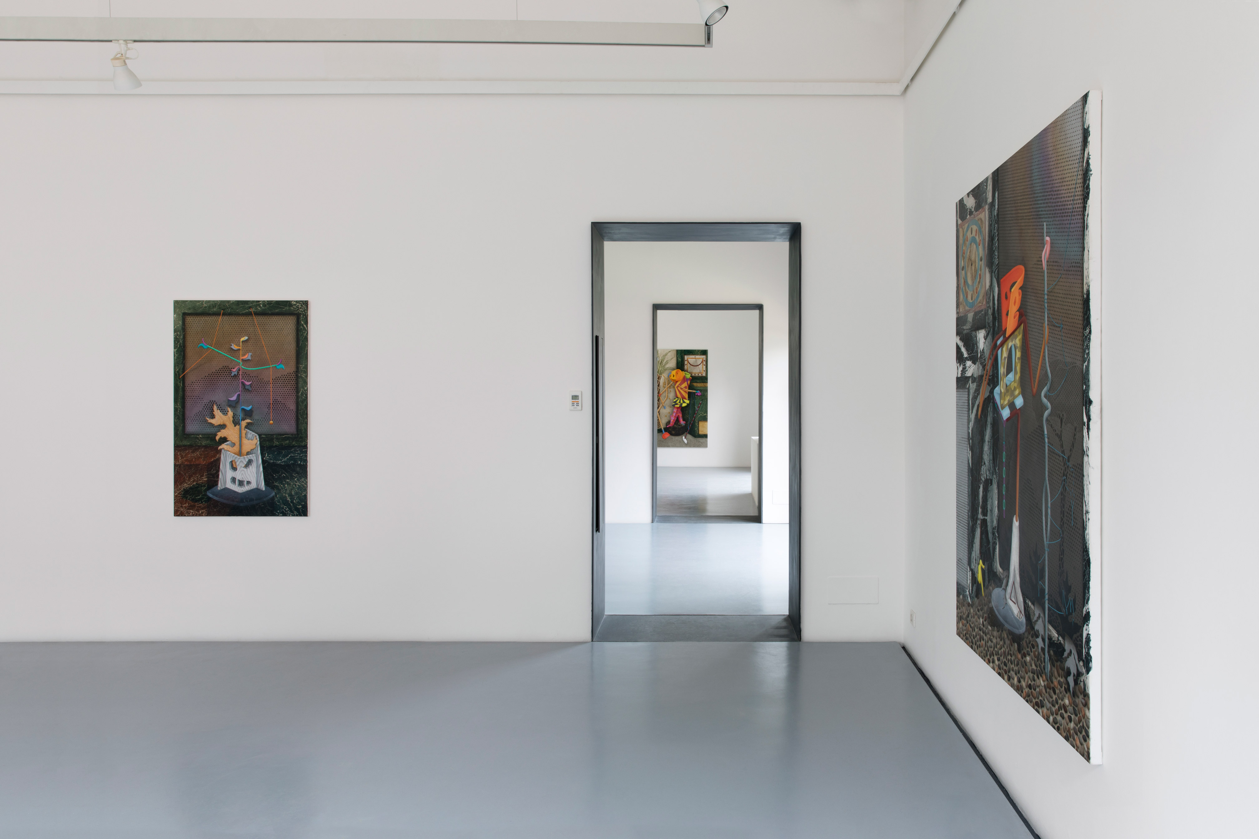 Installation view »Jänner« Katharina Beilstein and David Czupryn at Galleria di Villa Massimo, Rome